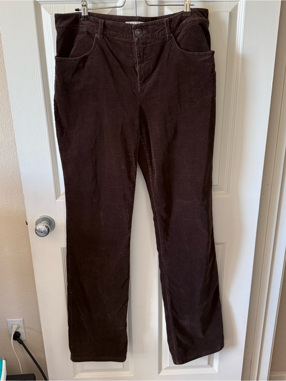 Pendleton Dark Brown Corduroy Straight-Leg Jeans